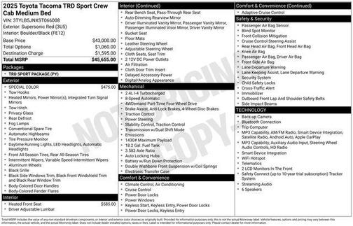 2025 Toyota Tacoma TRD Sport