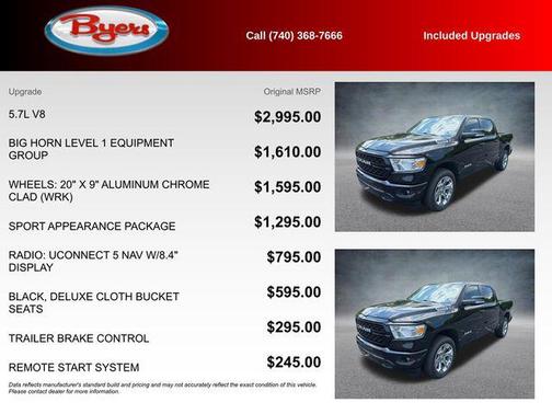 Diamond Black Crystal Pearlcoat 2022 RAM 1500 Big Horn/Lone Star