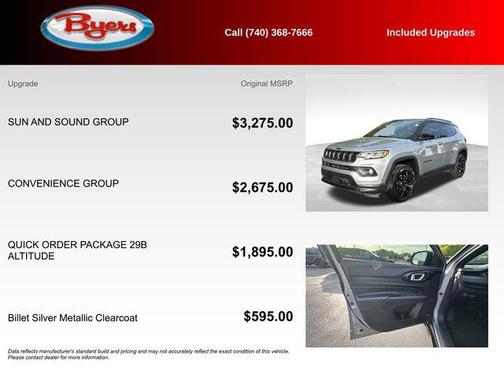 Billet Silver Metallic Clearcoat 2023 Jeep Compass Latitude