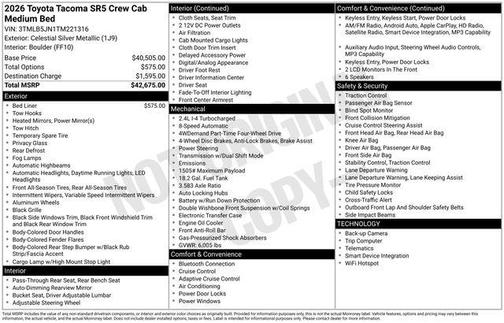 2026 Toyota Tacoma SR5