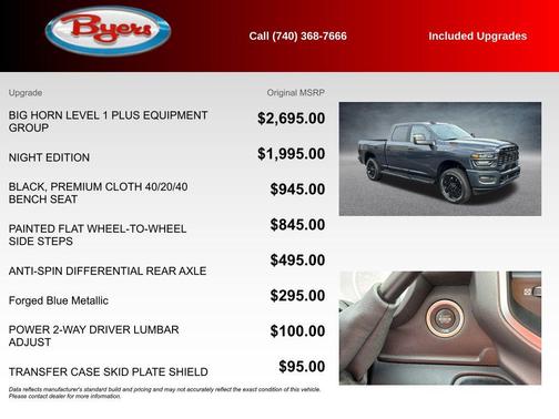 Forged Blue Metallic 2025 RAM 2500 Big Horn Crew Cab 4x4 6'4' Box