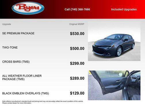 Magnetic Gray Metallic/Midnight Black Metallic 2023 Toyota Corolla SE