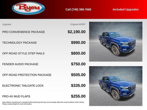 Deep Blue Pearl 2023 Nissan Frontier PRO-4X