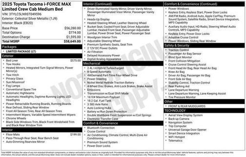 2025 Toyota Tacoma Hybrid Limited