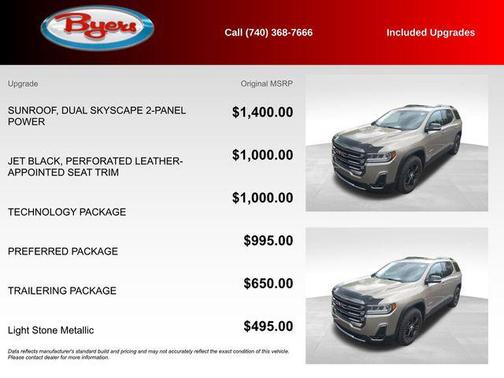 Light Stone Metallic 2022 GMC Acadia AWD AT4