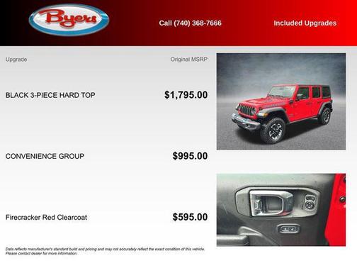 Firecracker Red Clearcoat 2025 Jeep Wrangler 4xe Rubicon