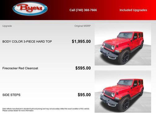 Firecracker Red Clearcoat 2025 Jeep Wrangler 4xe Sahara