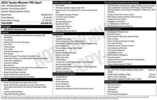 2022 Toyota 4Runner TRD Sport