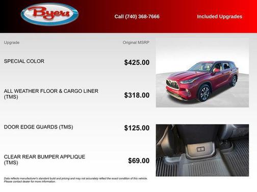 Ruby Flare Pearl 2021 Toyota Highlander XLE