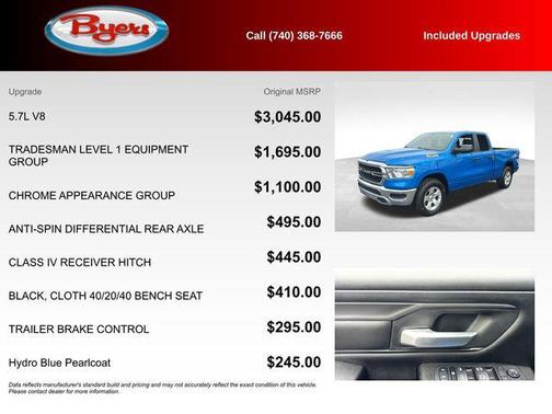 Hydro Blue Pearlcoat 2024 RAM 1500 Tradesman