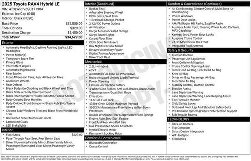 2025 Toyota RAV4 Hybrid LE