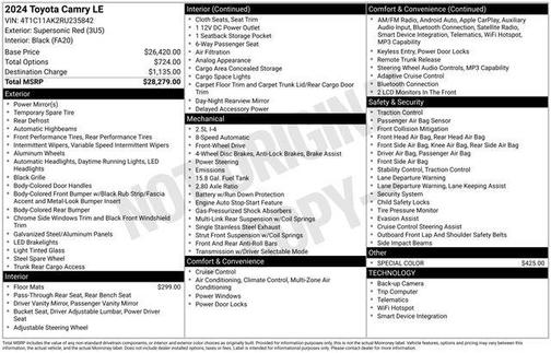 2024 Toyota Camry LE