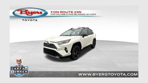 Blizzard Pearl/Midnight Black Metallic 2021 Toyota RAV4 Hybrid SE