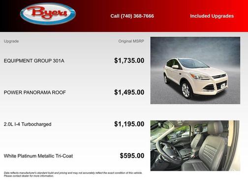 Oxford White 2015 Ford Escape Titanium