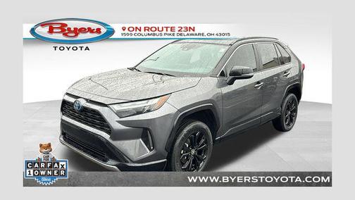 Magnetic Gray Metallic/Midnight Black Metallic 2022 Toyota RAV4 Hybrid SE