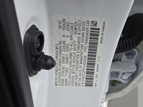 White 2020 Honda Civic Sport
