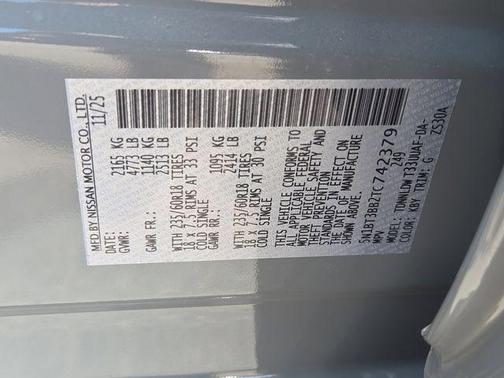 Boulder Gray Metallic 2026 Nissan Rogue SV