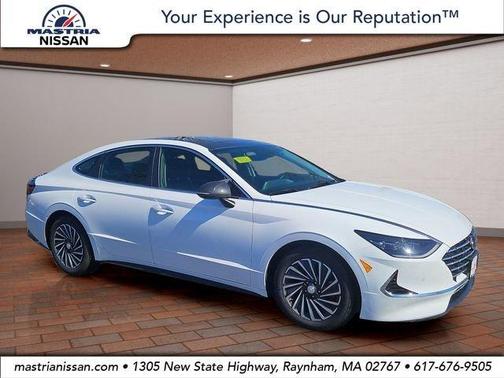 White 2023 Hyundai SONATA Hybrid Limited
