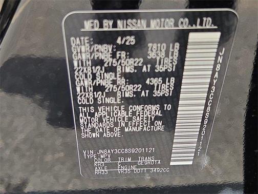 2025 Nissan Armada Platinum Reserve