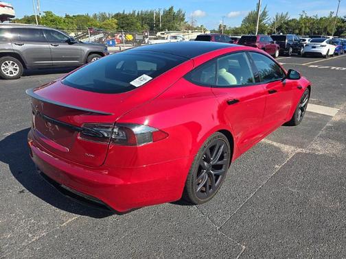 Red Multi-Coat 2021 Tesla Model S Plaid