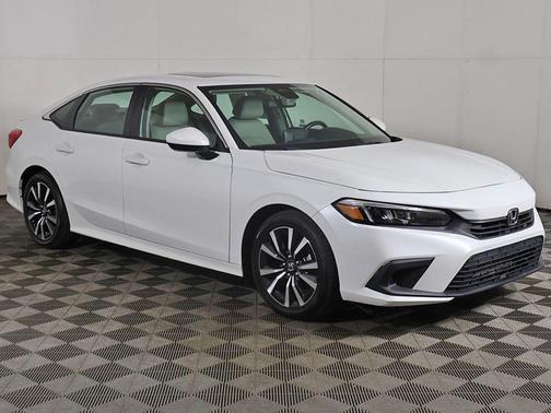 Platinum White Pearl 2022 Honda Civic EX