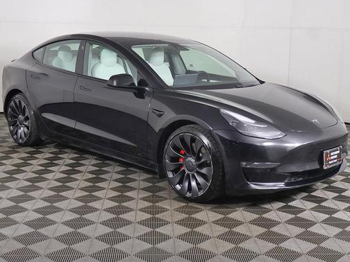 Solid Black 2021 Tesla Model 3 Performance