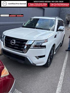 Aspen White Tricoat 2023 Nissan Armada Platinum