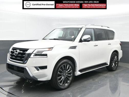 Aspen White Tricoat 2024 Nissan Armada Platinum