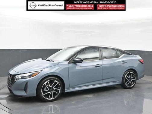Atlantic Gray Metallic/Super Black 2024 Nissan Sentra SR