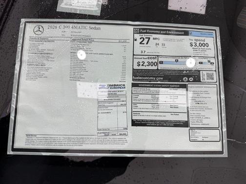 2026 Mercedes-Benz C-Class C 300