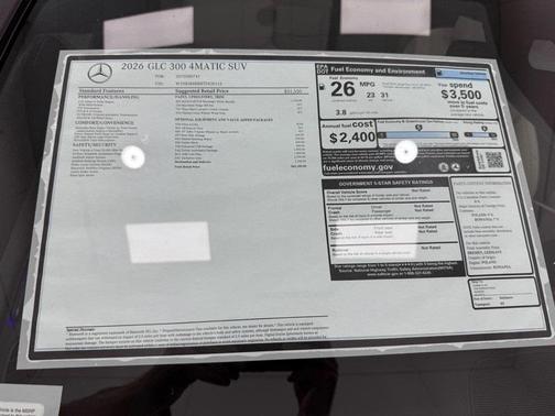 2026 Mercedes-Benz GLC 300 Base 4MATIC