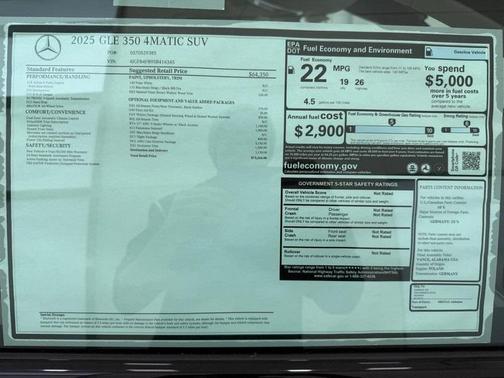 2025 Mercedes-Benz GLE 350 Base 4MATIC