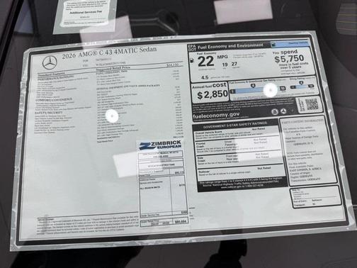 2026 Mercedes-Benz C-Class 43 AMGÂ