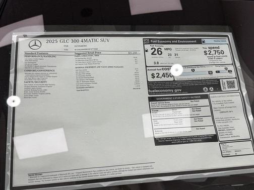2025 Mercedes-Benz GLC 300 Base 4MATIC