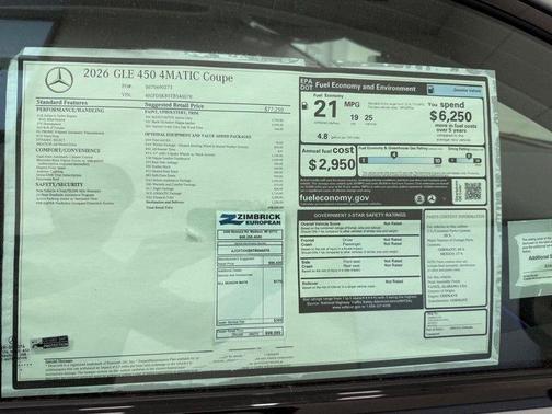 Gray 2026 Mercedes-Benz GLE 450 4MATIC