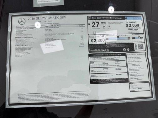 White 2026 Mercedes-Benz GLB 250 Base 4MATIC