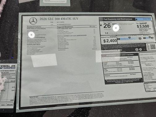 2026 Mercedes-Benz GLC 300 Base 4MATIC