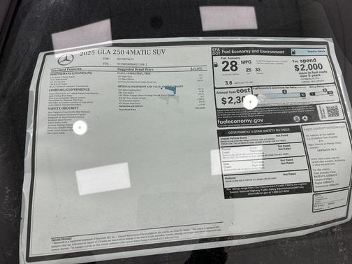 2025 Mercedes-Benz GLA 250 Base 4MATIC