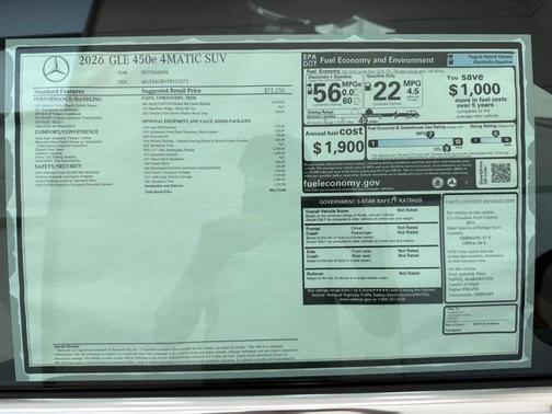 2026 Mercedes-Benz GLE 450e Base 4MATIC