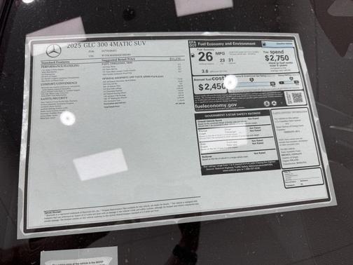 2025 Mercedes-Benz GLC 300 Base 4MATIC