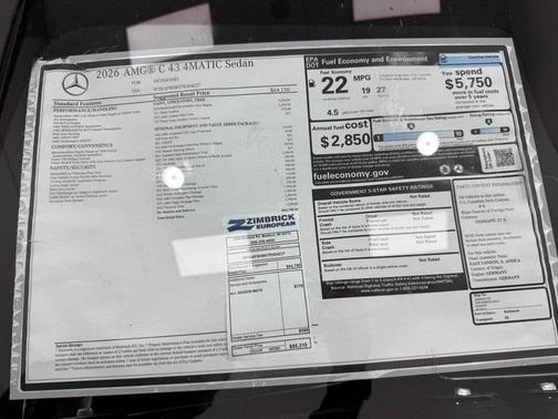 2026 Mercedes-Benz C-Class 43 AMGÂ