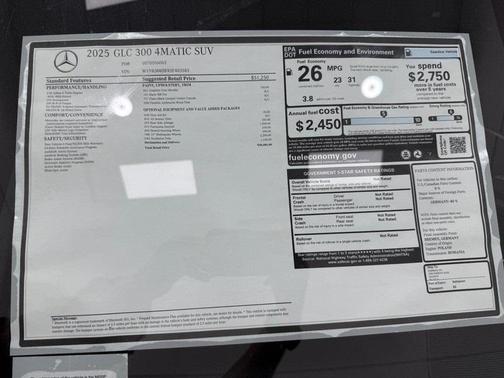 2025 Mercedes-Benz GLC 300 Base 4MATIC