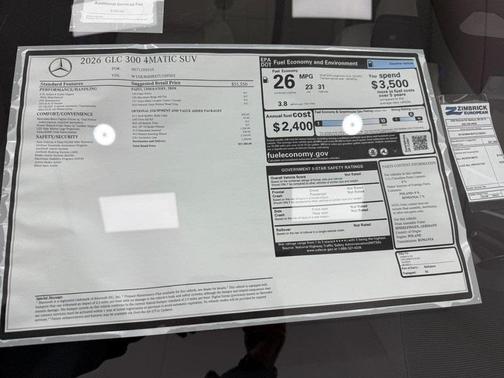 2026 Mercedes-Benz GLC 300 Base 4MATIC