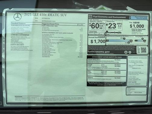 2025 Mercedes-Benz GLE 450e 4MATIC