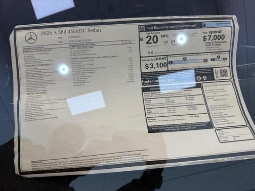 2026 Mercedes-Benz S-Class Base