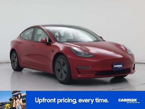 Red 2022 Tesla Model 3
