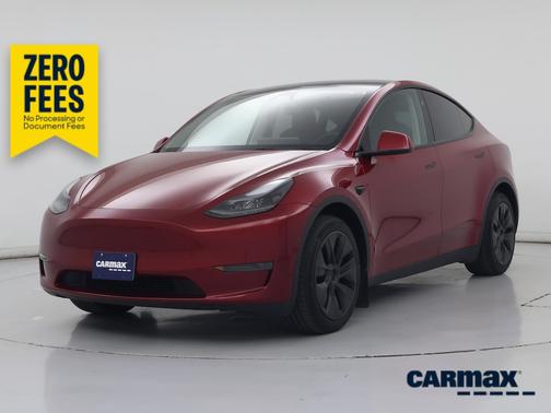 Red 2025 Tesla Model Y Long Range
