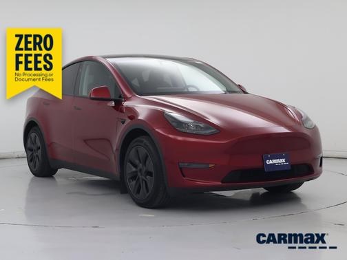Red 2025 Tesla Model Y Long Range