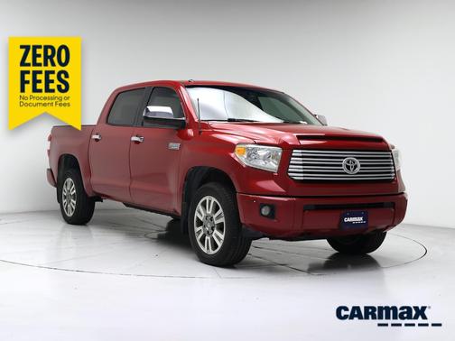 Red 2017 Toyota Tundra Platinum