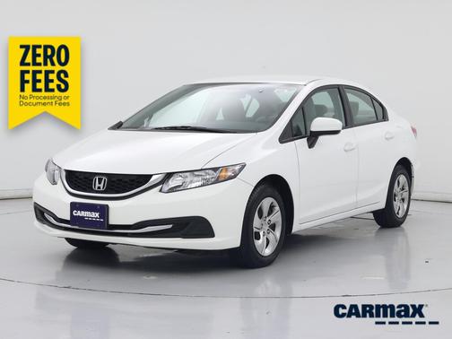 White 2015 Honda Civic LX